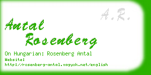 antal rosenberg business card